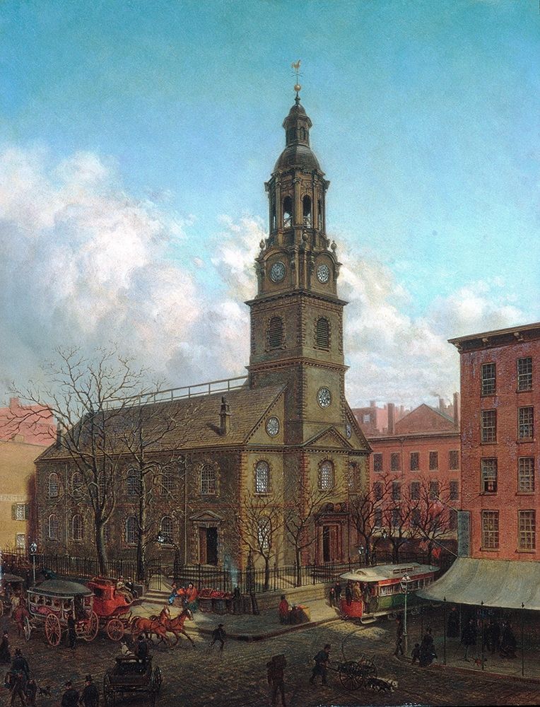 The North Dutch Church, Fulton and William Streets, New York 1869