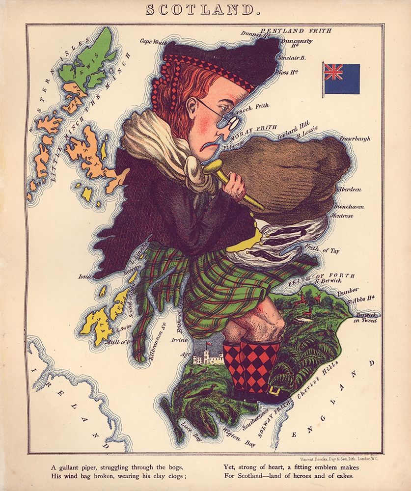 Anthropomorphic Map of Scotland