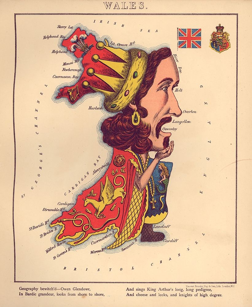 Anthropomorphic Map of Wales