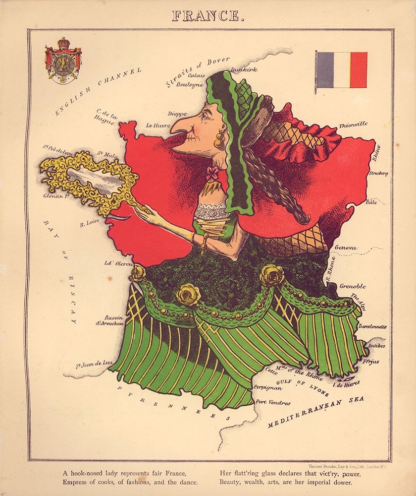 Anthropomorphic Map of France