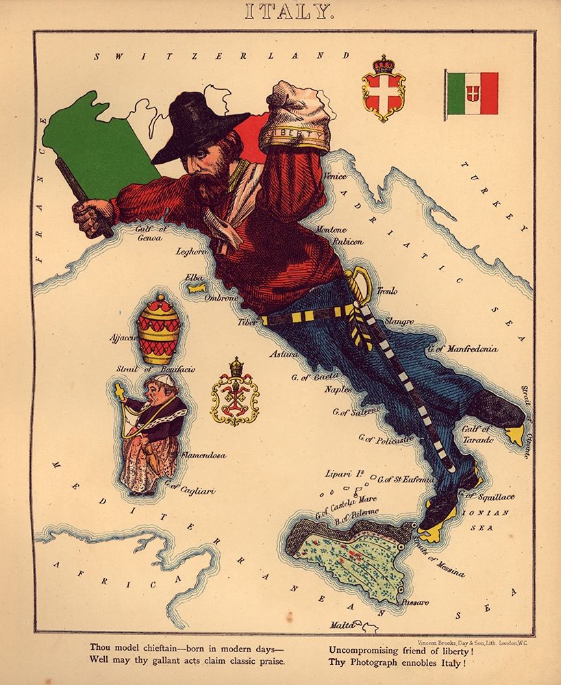 Anthropomorphic Map of Italy