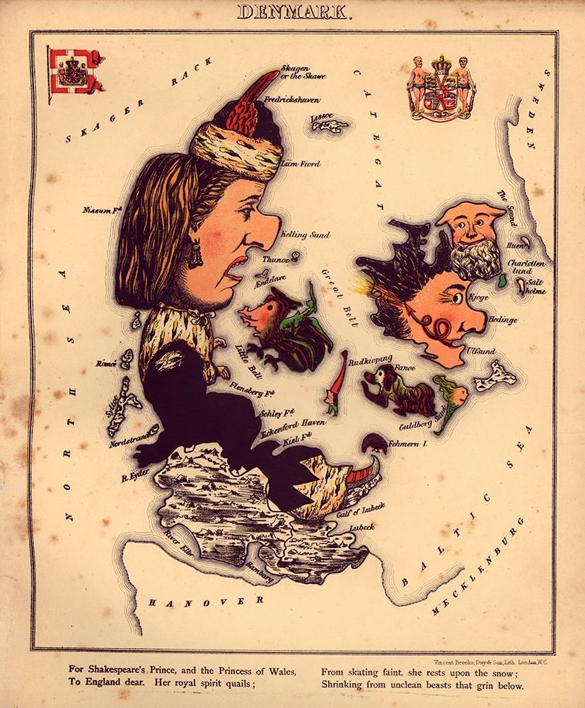 Anthropomorphic Map of Denmark