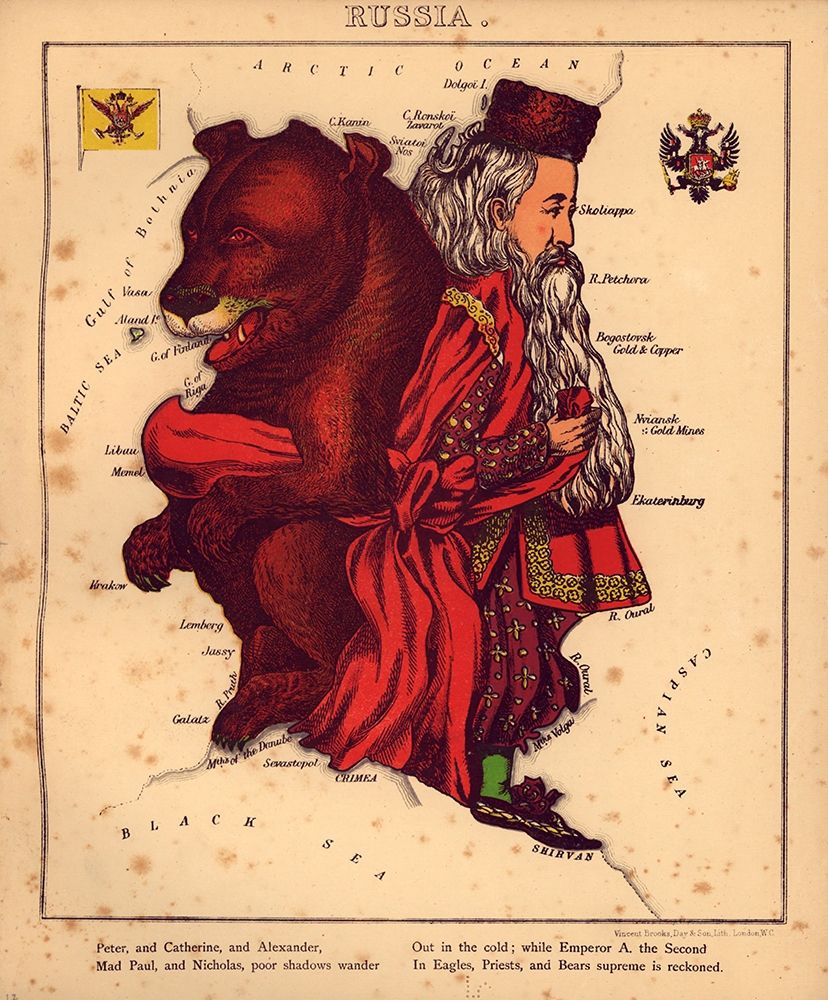 Anthropomorphic Map of Russia