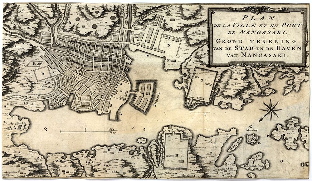 City Plan of Nagasaki-Japan in the 18th Century