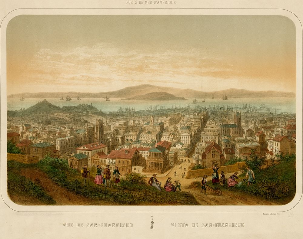 Vue de San Francisco Seaports of America 1860