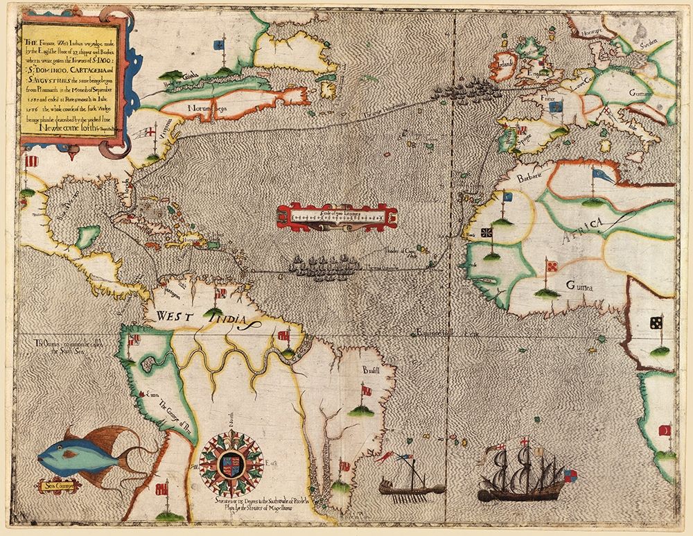 Sir Francis Drake in Santa Domingo 1589