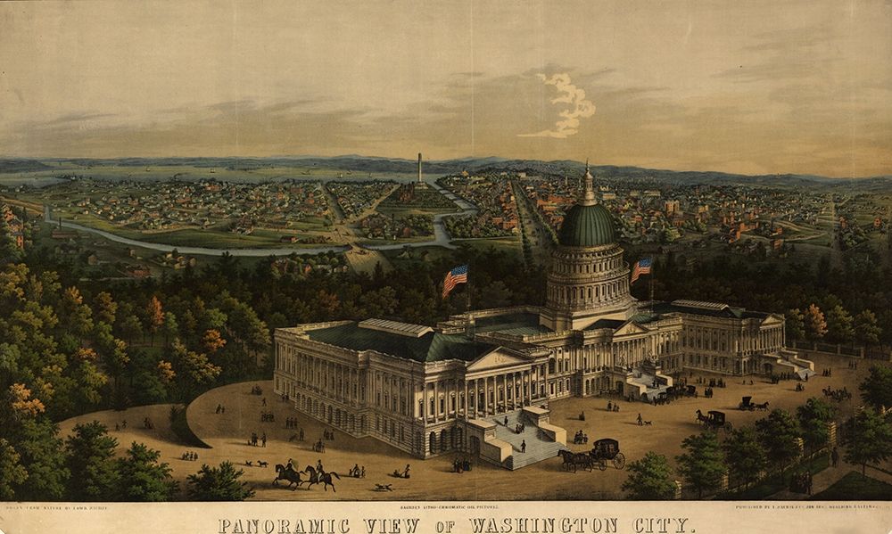 View of Capitol in Washington-DC 1853