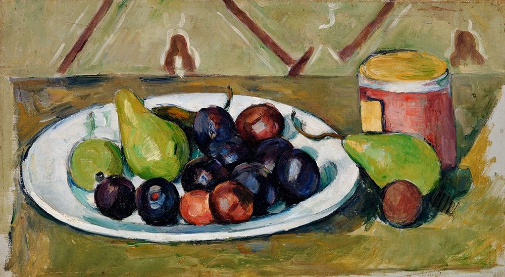 Plate with Fruit and Pot of Preserves