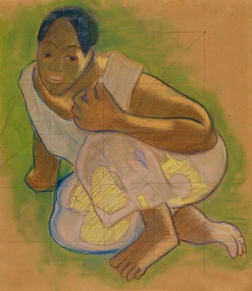 Crouching Tahitian Woman