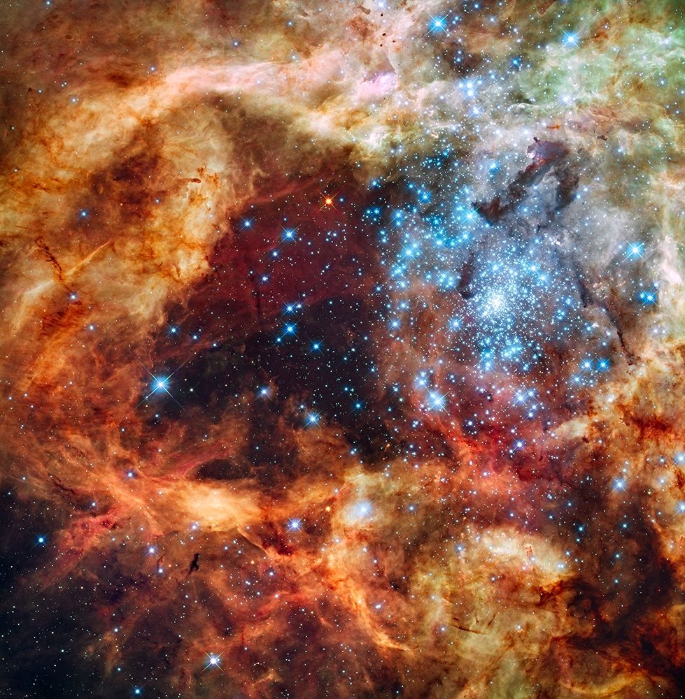 Hubbles view of a grand star forming region