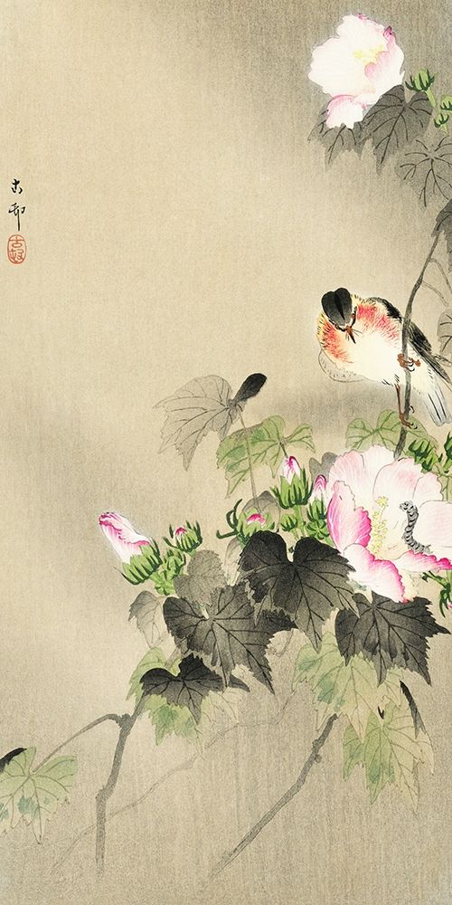 Bird and caterpillar