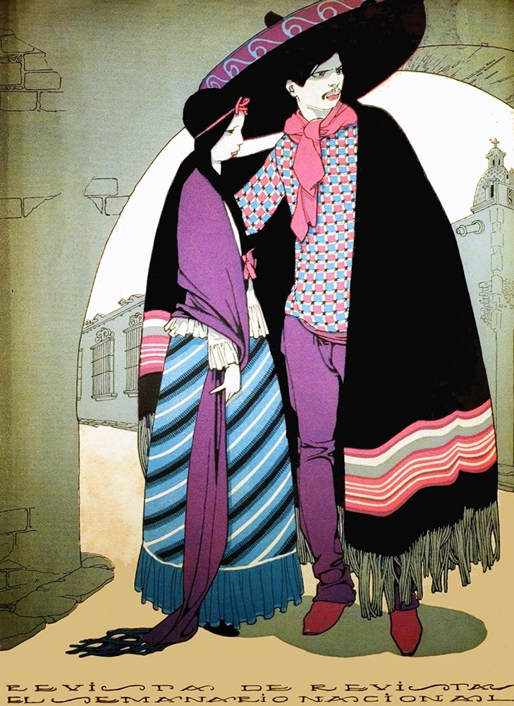 Mexican Magazine Cover 1920 Couple