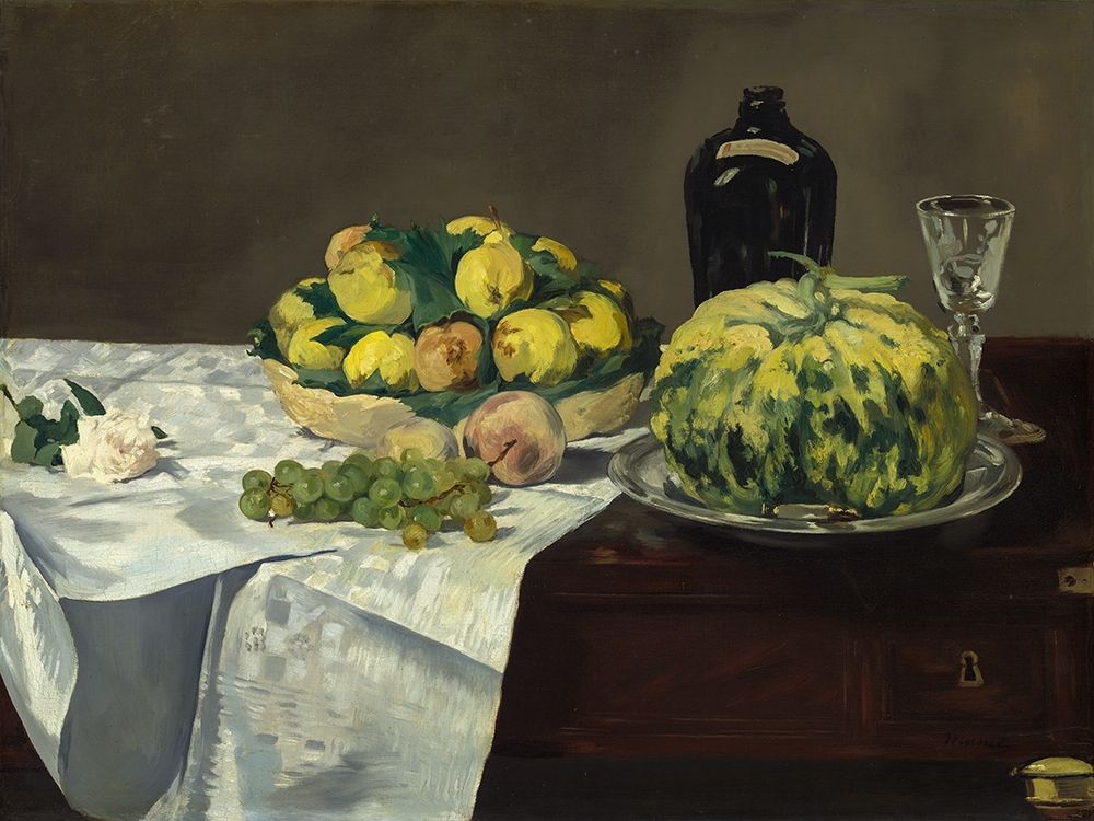 Still Life with Melon and Peaches