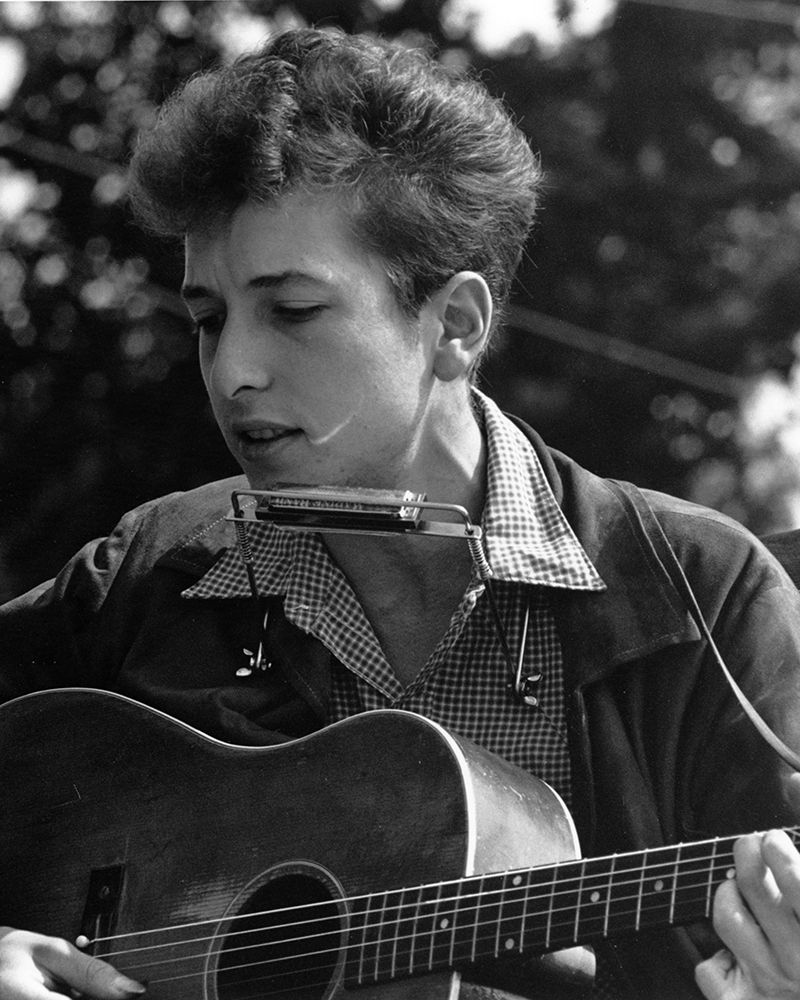 Bob DylanÂ at the Civil Rights March in Washington-D.C 1963