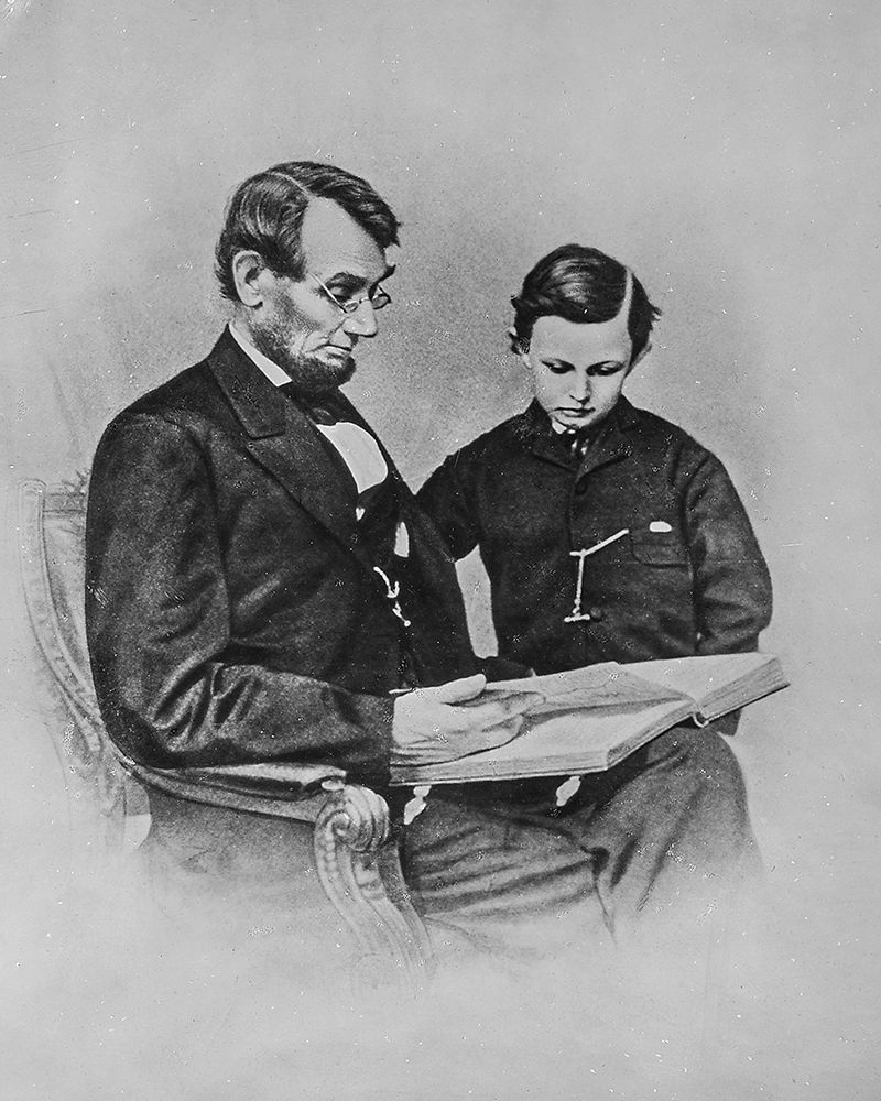 President Abraham Lincoln and Tad Lincoln