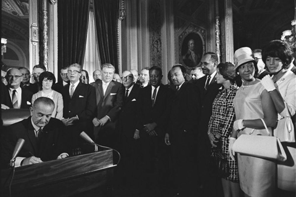 President Lyndon Johnson Signs the Voting Rights Act 1965
