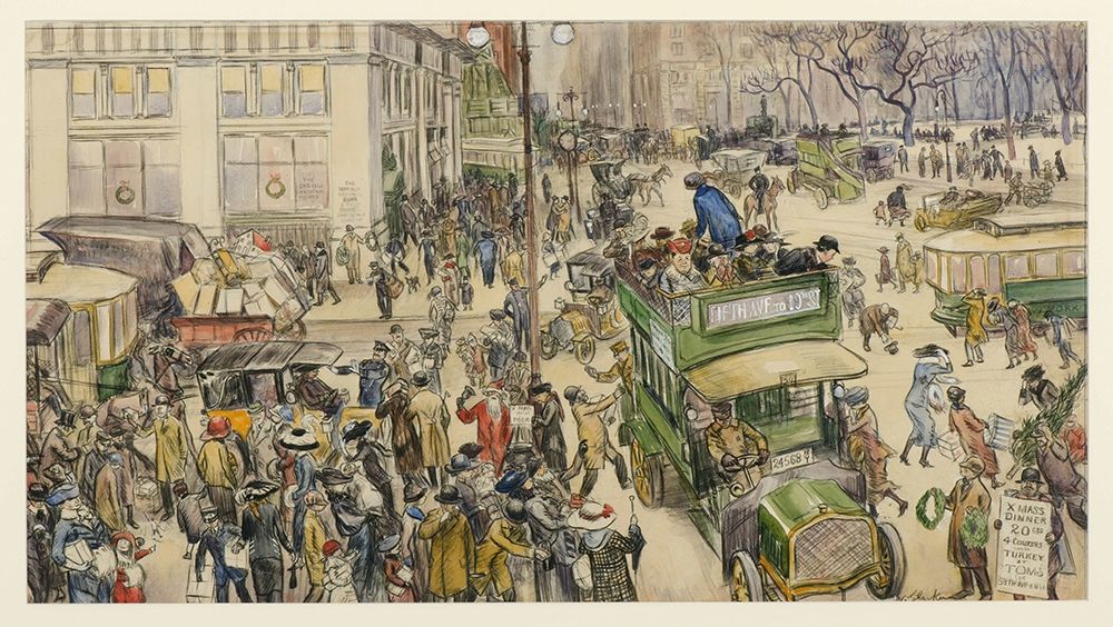 Christmas Shoppers, Madison Square