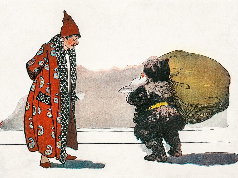 A Man with a Bundle of Toys Flung on His BackÂ