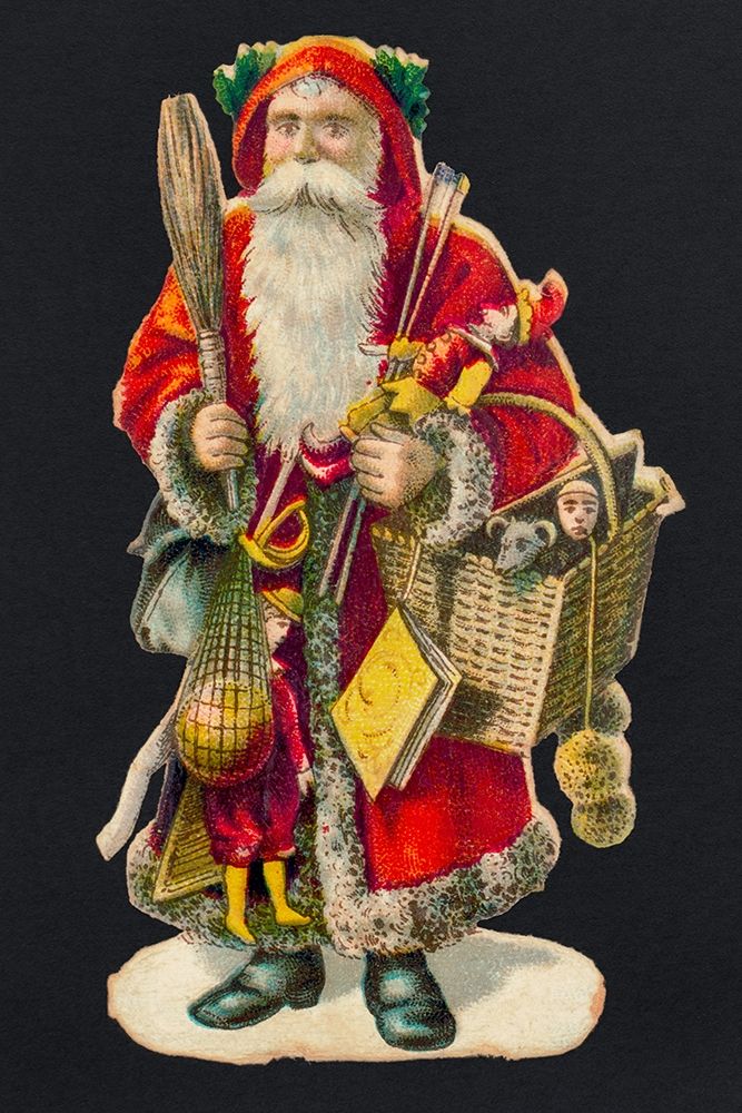 Santa Claus with a Basket of Toys