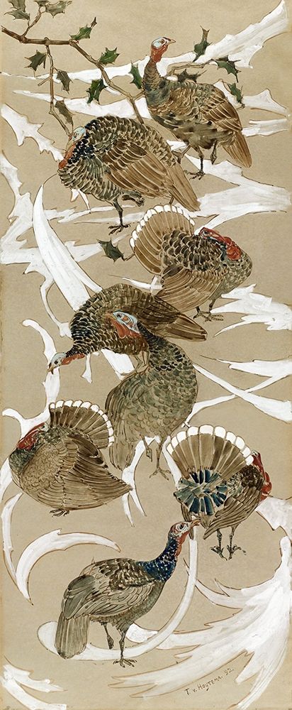 Eight turkeys