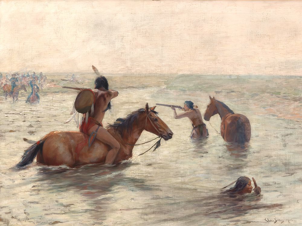 In Retreat Across a Stream