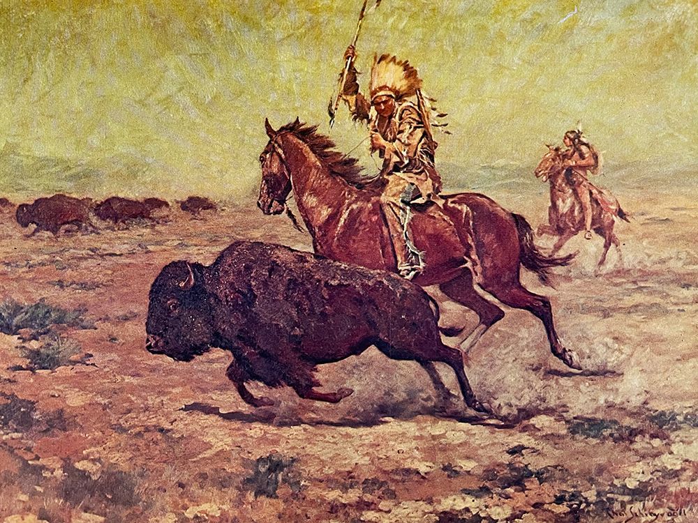 Doomed - Indian Hunting Buffalo