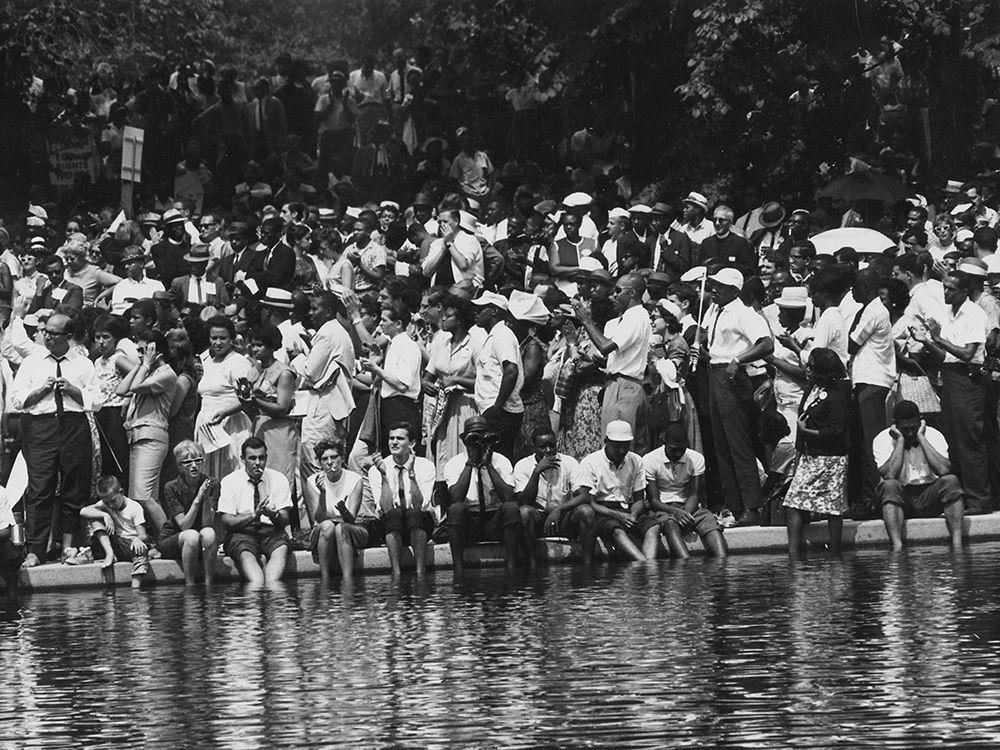 Civil RightsÂ MarchÂ onÂ Washington-D.C. Marchers at the Reflecting Pool