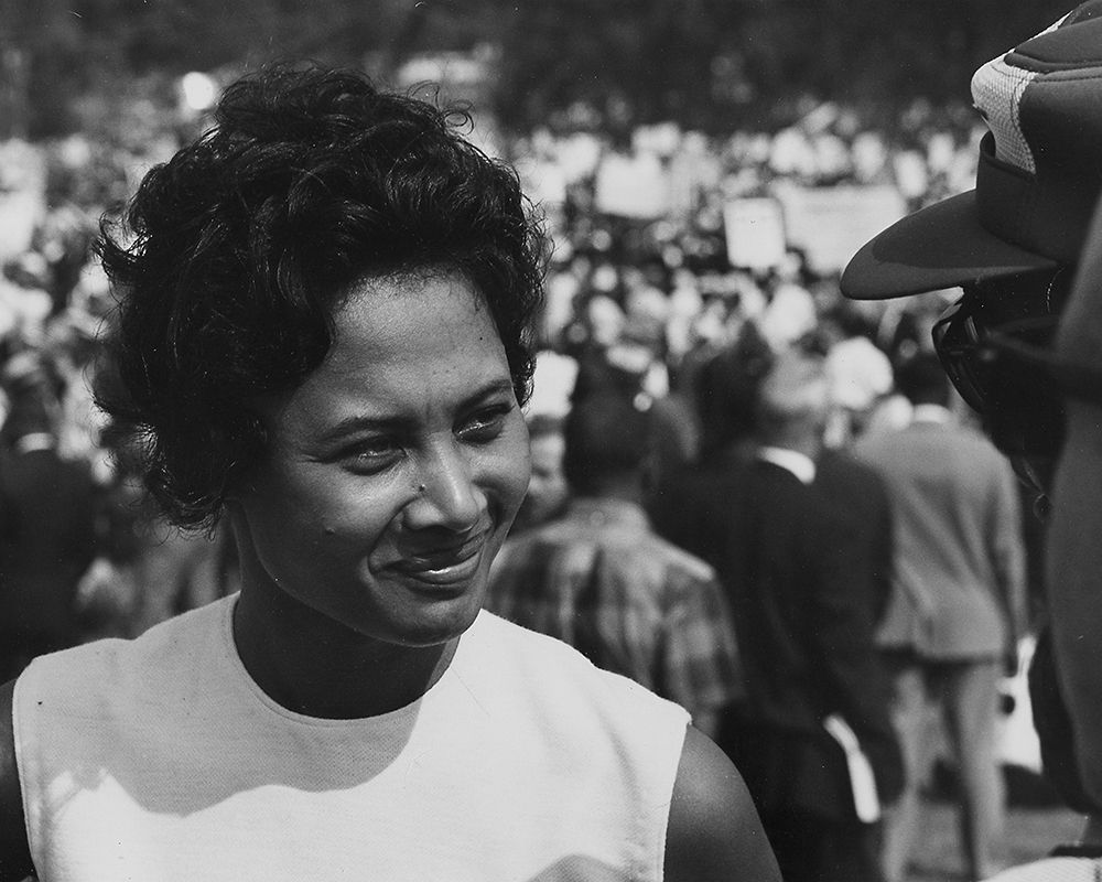 Civil RightsÂ MarchÂ onÂ Washington-D.C. A young woman at the march