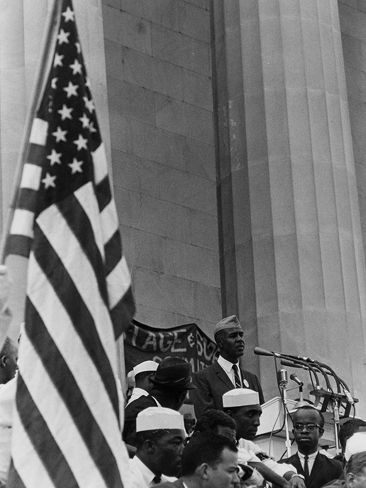 Civil RightsÂ MarchÂ onÂ Washington-D.C. Roy Wilkins Speaking