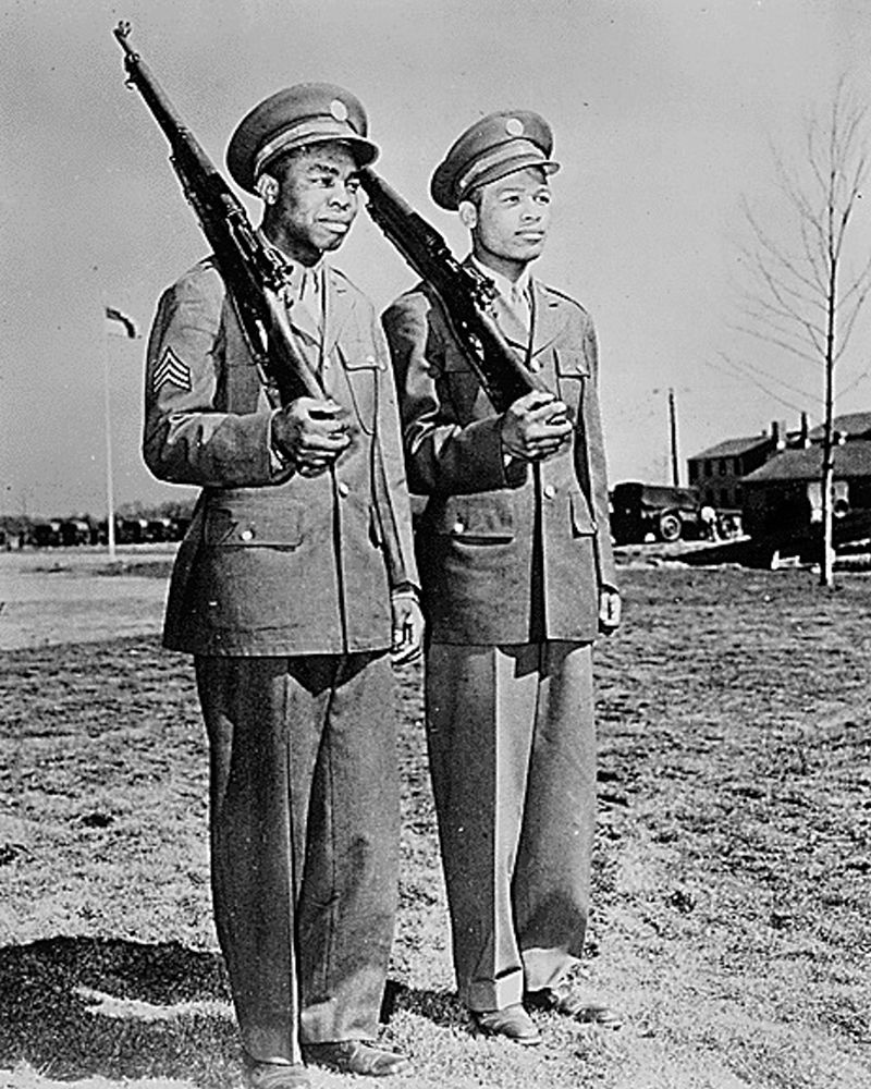 WWII Jackie Wilson (left) and Ray Robinson