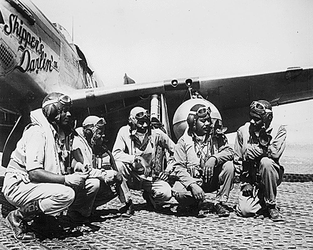 WWII Fliers of a P-51 Mustang Group of the 15th Air Force in Italy