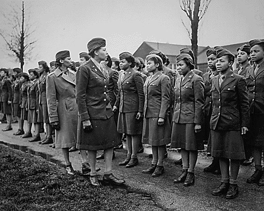 WWII Inspecting the Troops Somewhere in England