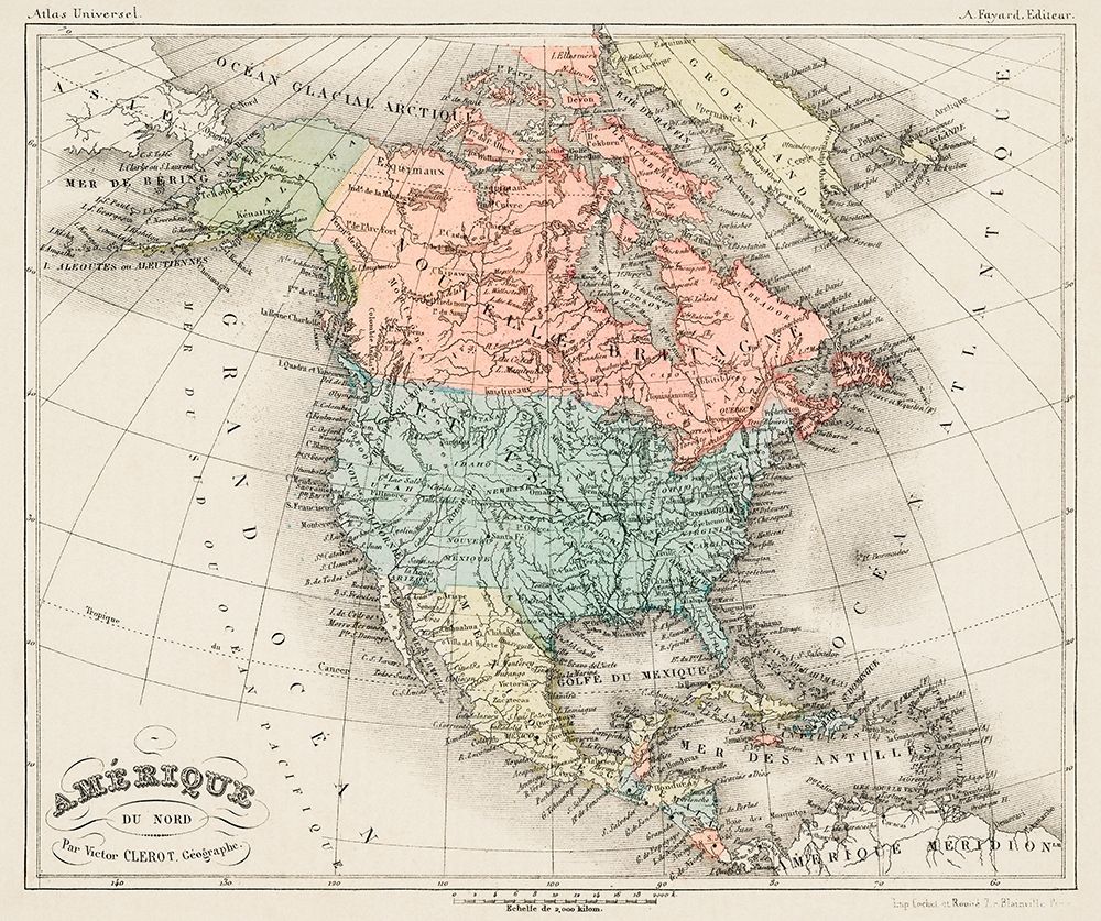 North America from Universal Atlas