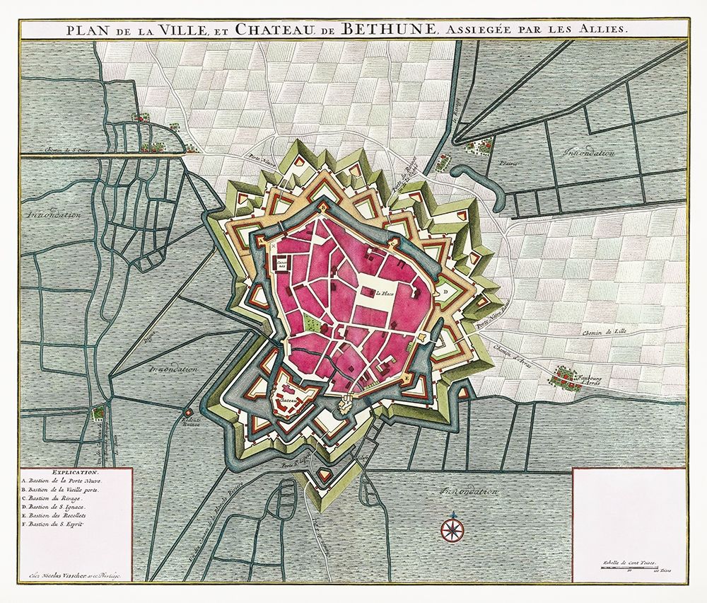 Map of Bethune-France