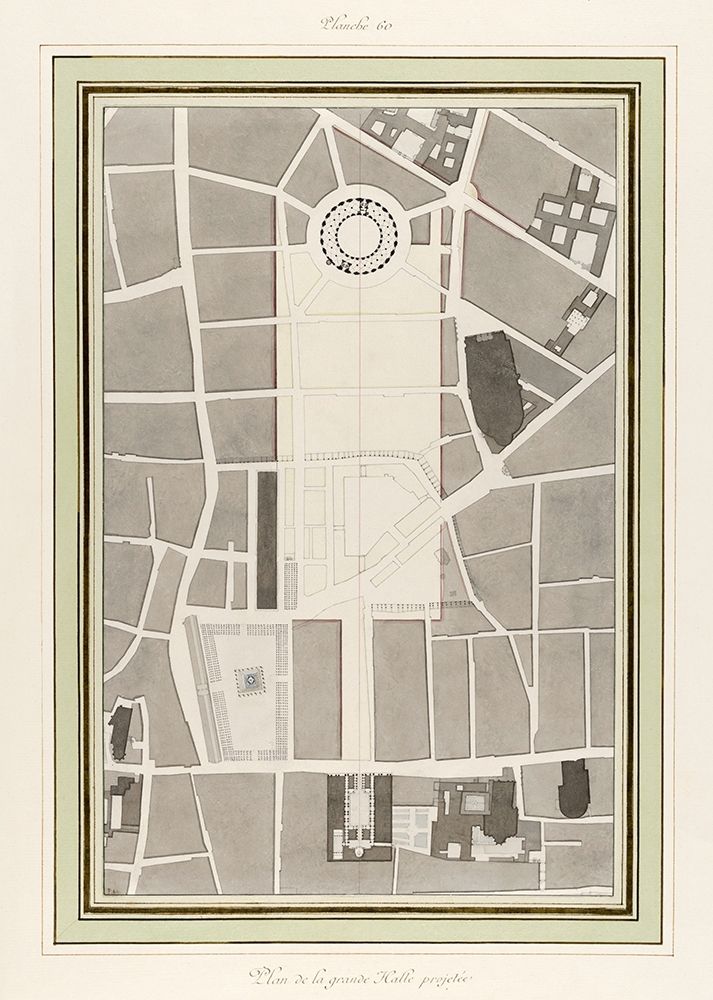 La Halle aux Bles-Street Plan 1810