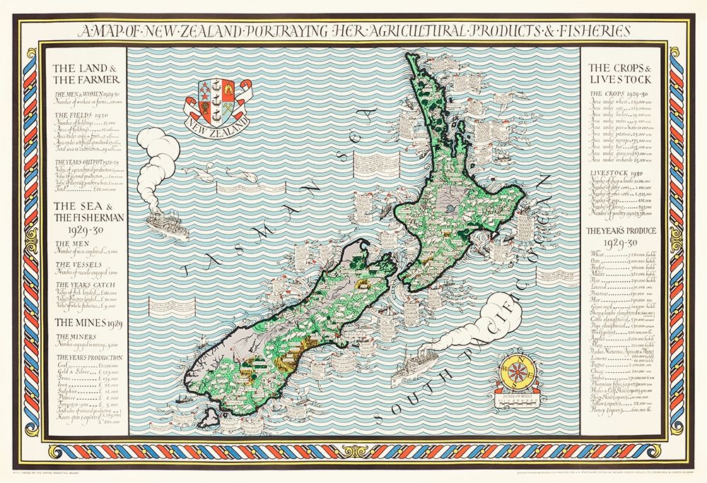 A Map of New Zealand 1913