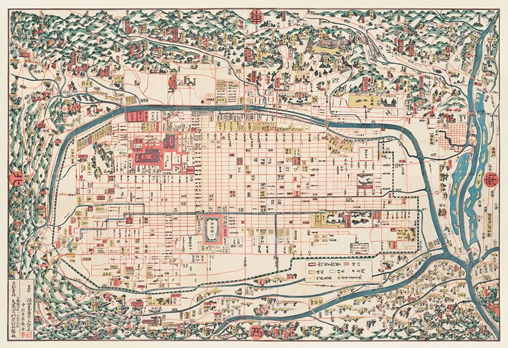 Map of Kyoto 1863