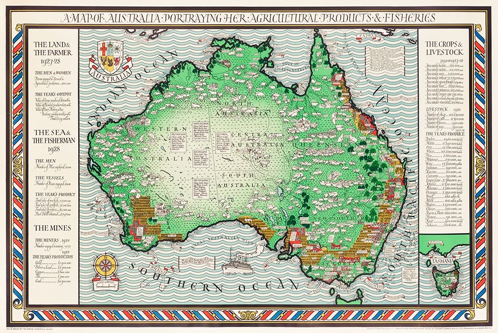 A Map of Australia 1930