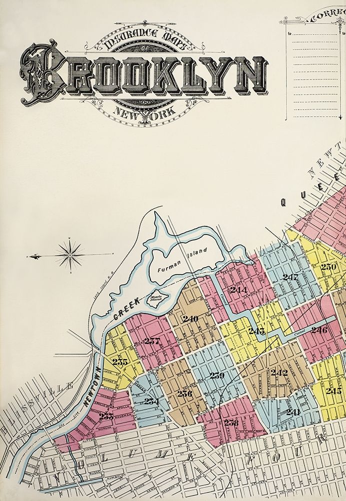 Sanborn Fire Insurance Map from Brooklyn-Kings County-New York 1888