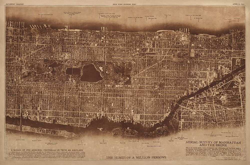 New York City Detail-photographed from two miles up in the air 1922
