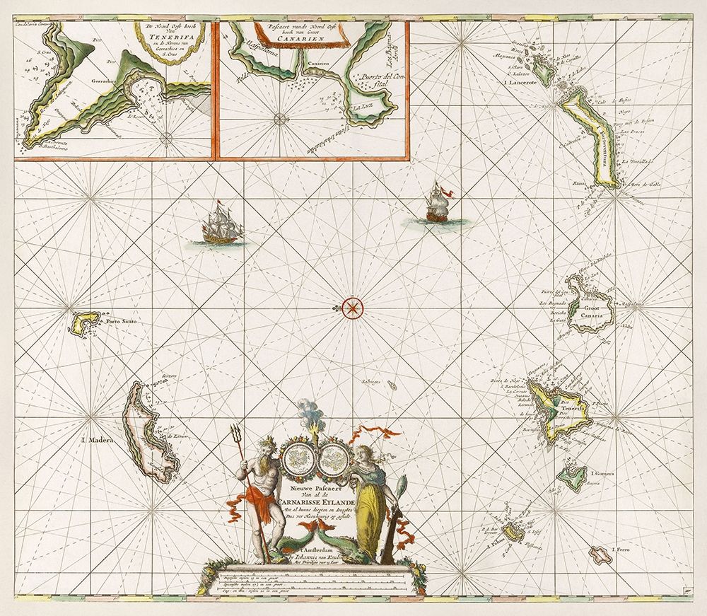 Chart of the Canary Islands 1680