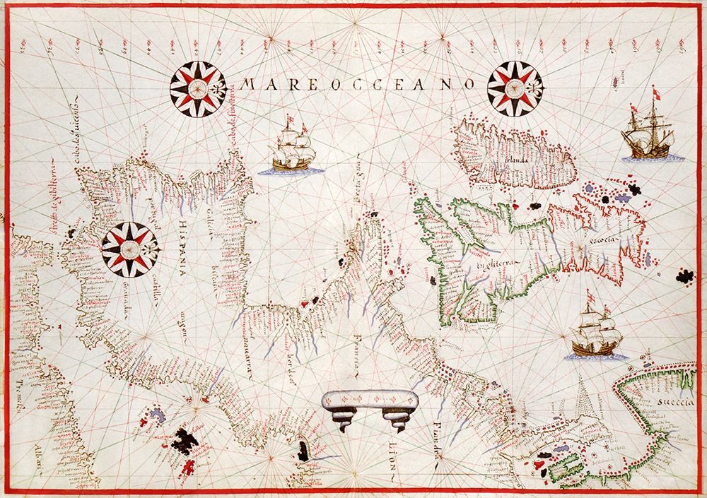 Portolan atlas of the Mediterranean Sea-western Europe-and the northwest coast of Africa 1590