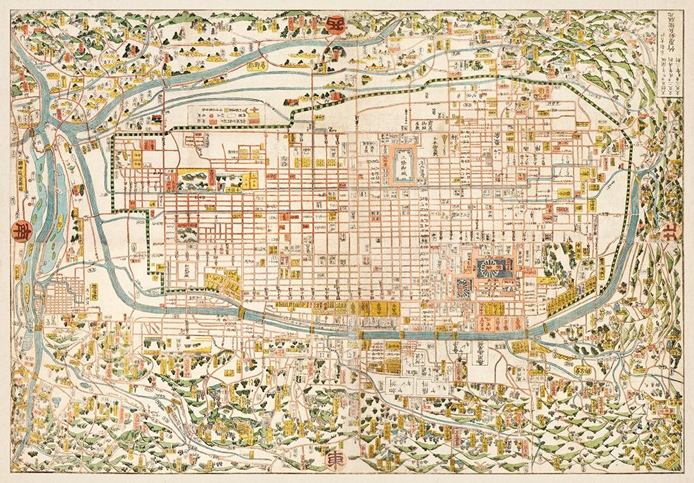 Map of Kyoto 1863