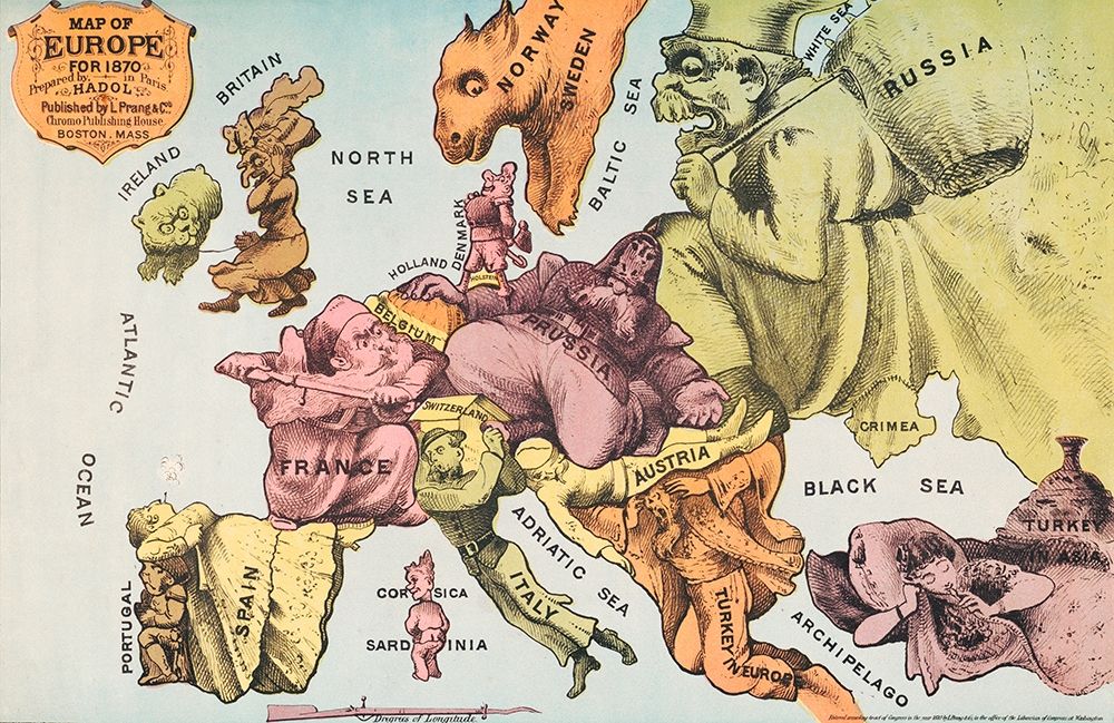 War Map of Europe As seen through French eyes