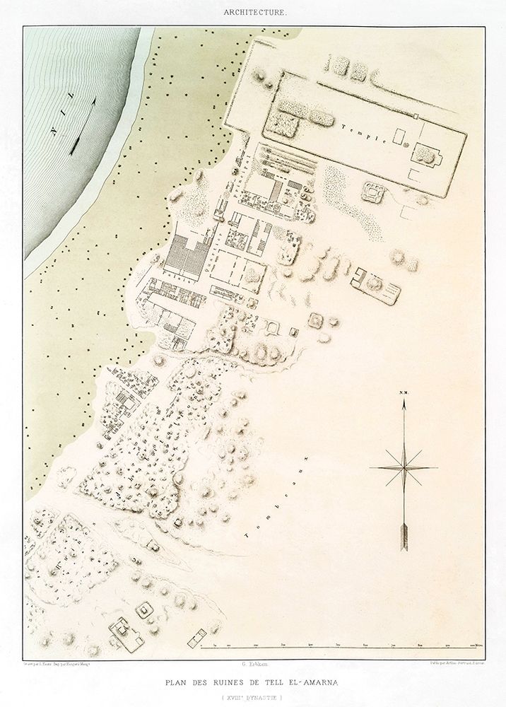 Plan of the ruins of Tell el Amarna 1878