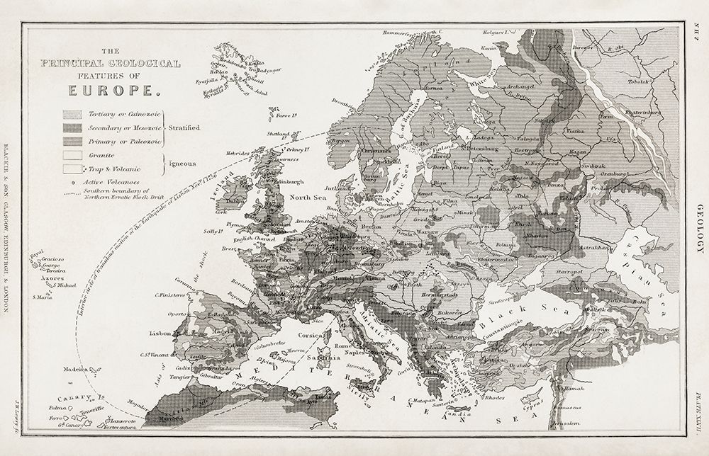 Geology-The Principal Features of Europe Geological 1820