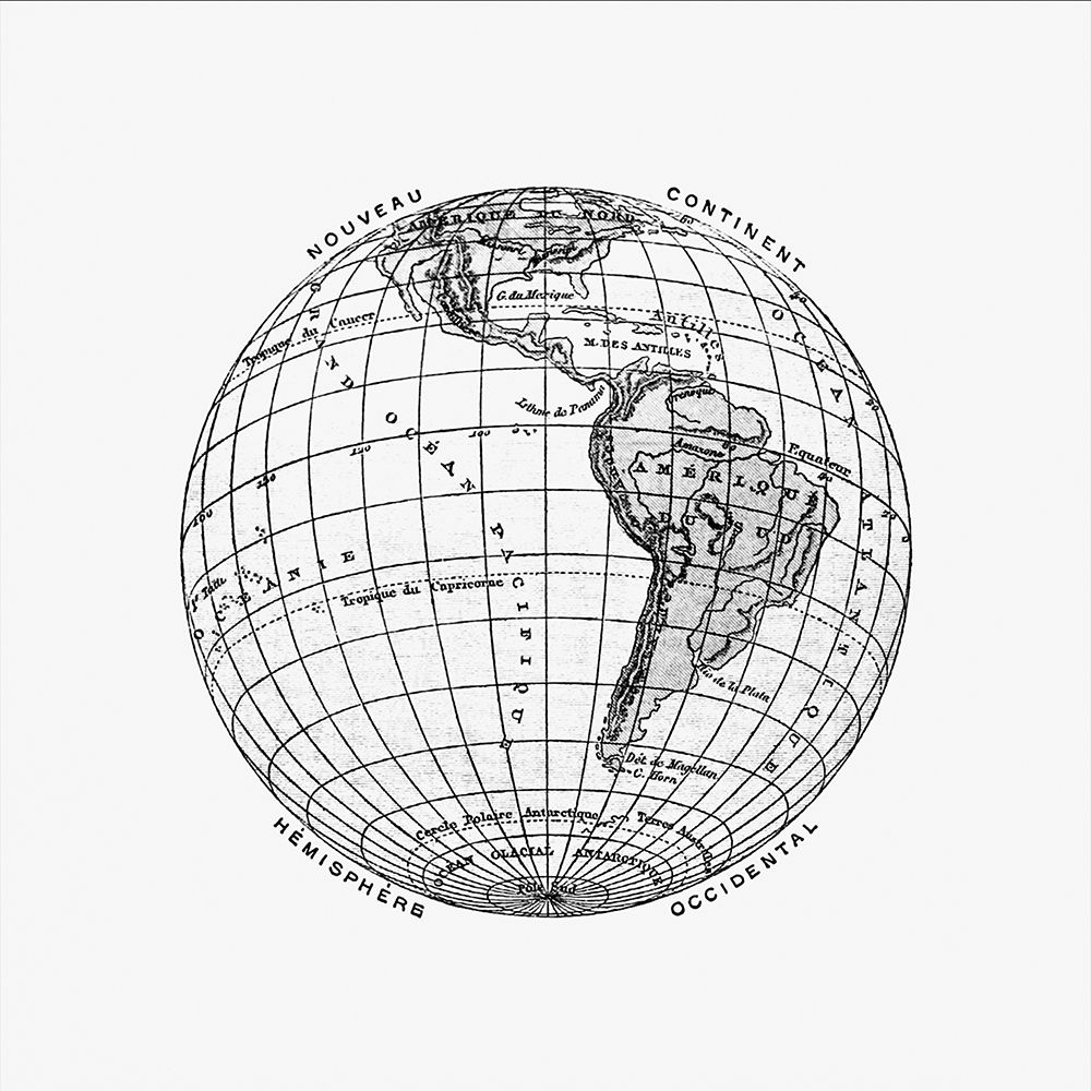 World atlas from The Practical Teaching of Geography 1878