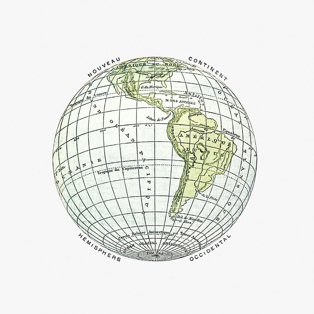 World atlas from The Practical Teaching of Geography 1878