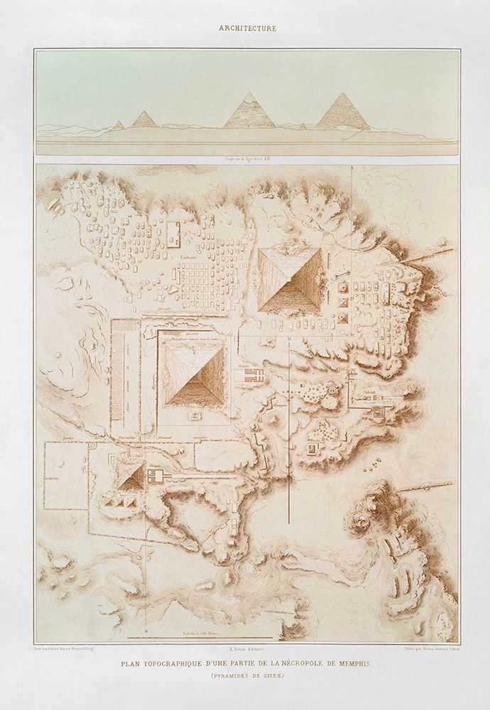 Topographic map of part of the Memphite Necropolis 1878