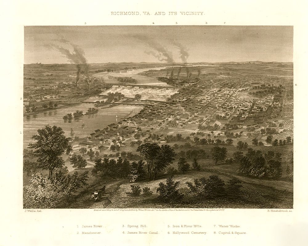 Richmond Virginia and Vicinity during the Civil War 1863